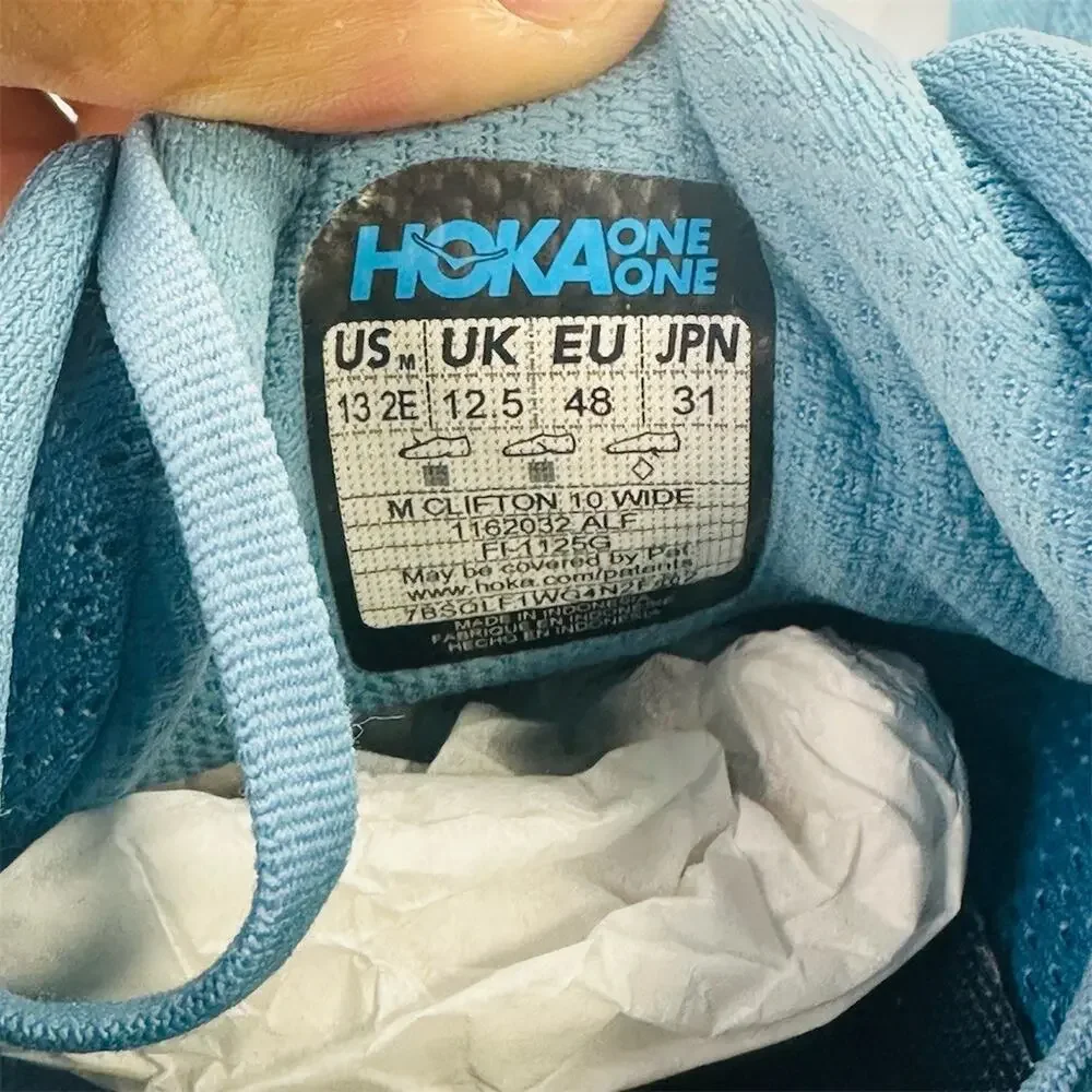 HOKA Clifton 10 Alpine Blue/Foggy Night | Men’s Size 13 2E Wide | New w/ Rep Box